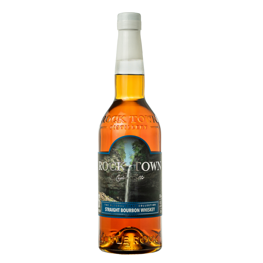 Rock Town Natural State Bourbon Cedar Falls six-year 96-proof straight bourbon honoring Petit Jean State Park